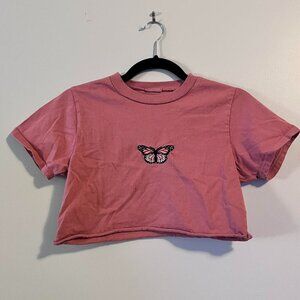 HOLIDAY SALE 50% OFF! // John Galt Cropped Butterfly Tee